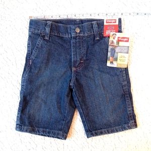 NWT. Kids Blue Jean Utility Shorts By Wrangler.